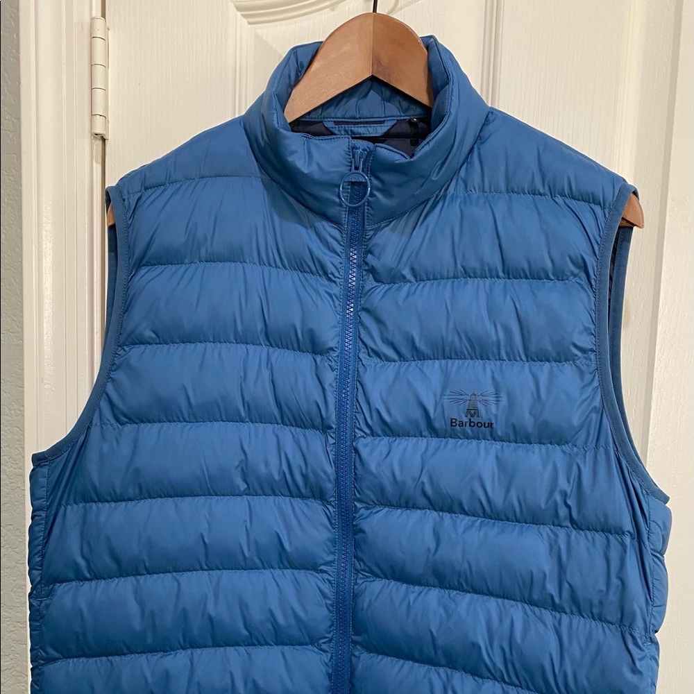 Barbour Puffer Vest Blue Large